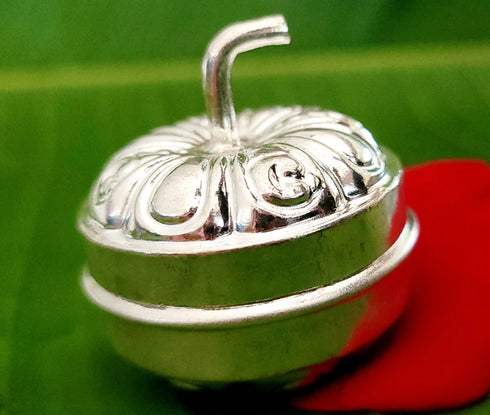 Pure Silver Apple Kumkum Dabbi 6 grams
